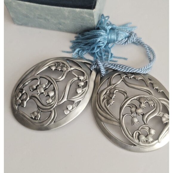 VINTAGE 1991 SEAGULL CANADA PEWTER BROOCH ORNAMENT/SACHET HOLDERS (2) New - Picture 3 of 9